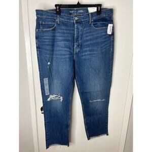 Old Navy Women's Extra High-Rise Sky-Hi Straight Ankle Jeans NEW ~ Size 18